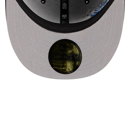 Pictured is this MLB Vissurf LA Dodgers 59FIFTY Fitted cap in black. 2