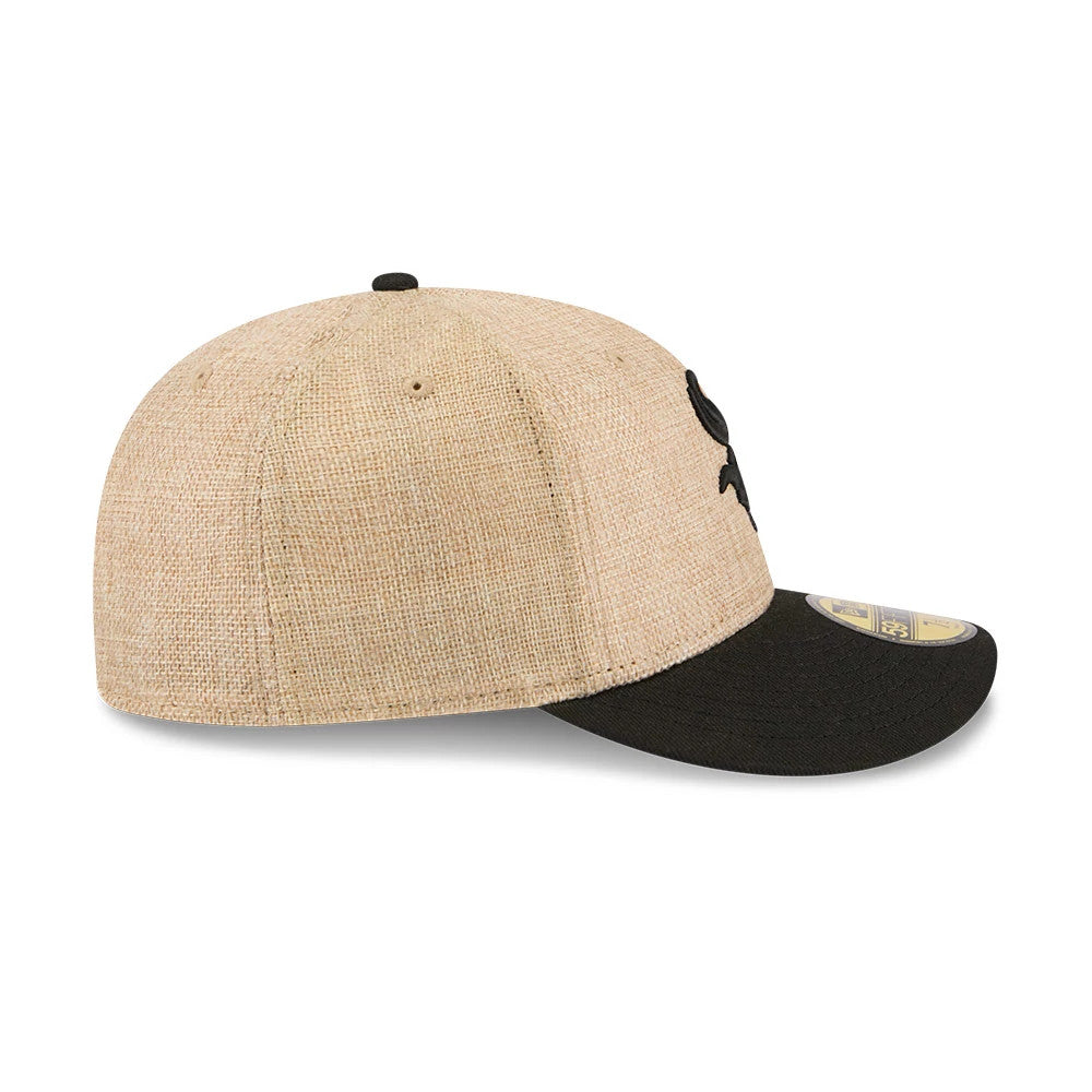 Pictured is this MLB Twine Chicago White Sox 59FIFTY Fitted cap in Beige. 6