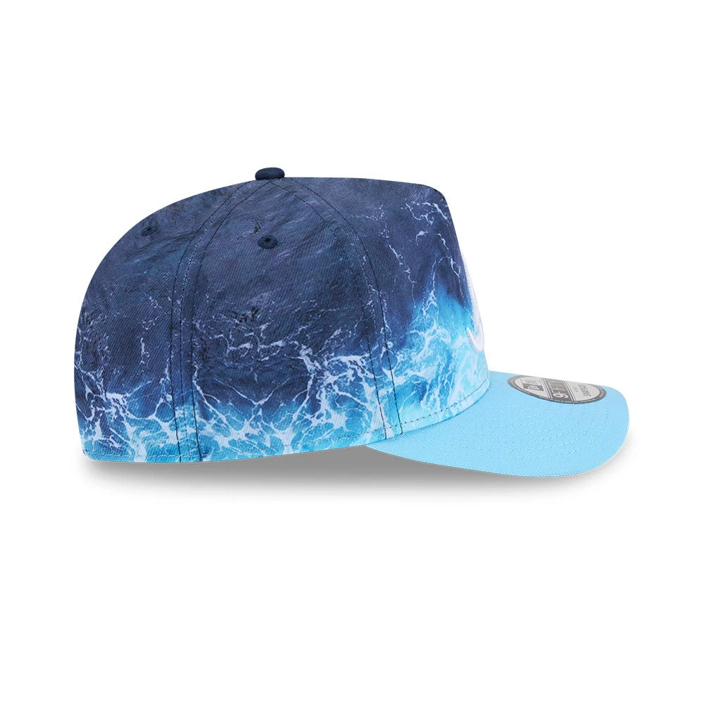 Pictured is this MLB Deep Water Atlanta Braves 9FIFTY A-Frame Snapback cap in pastel blue. 6