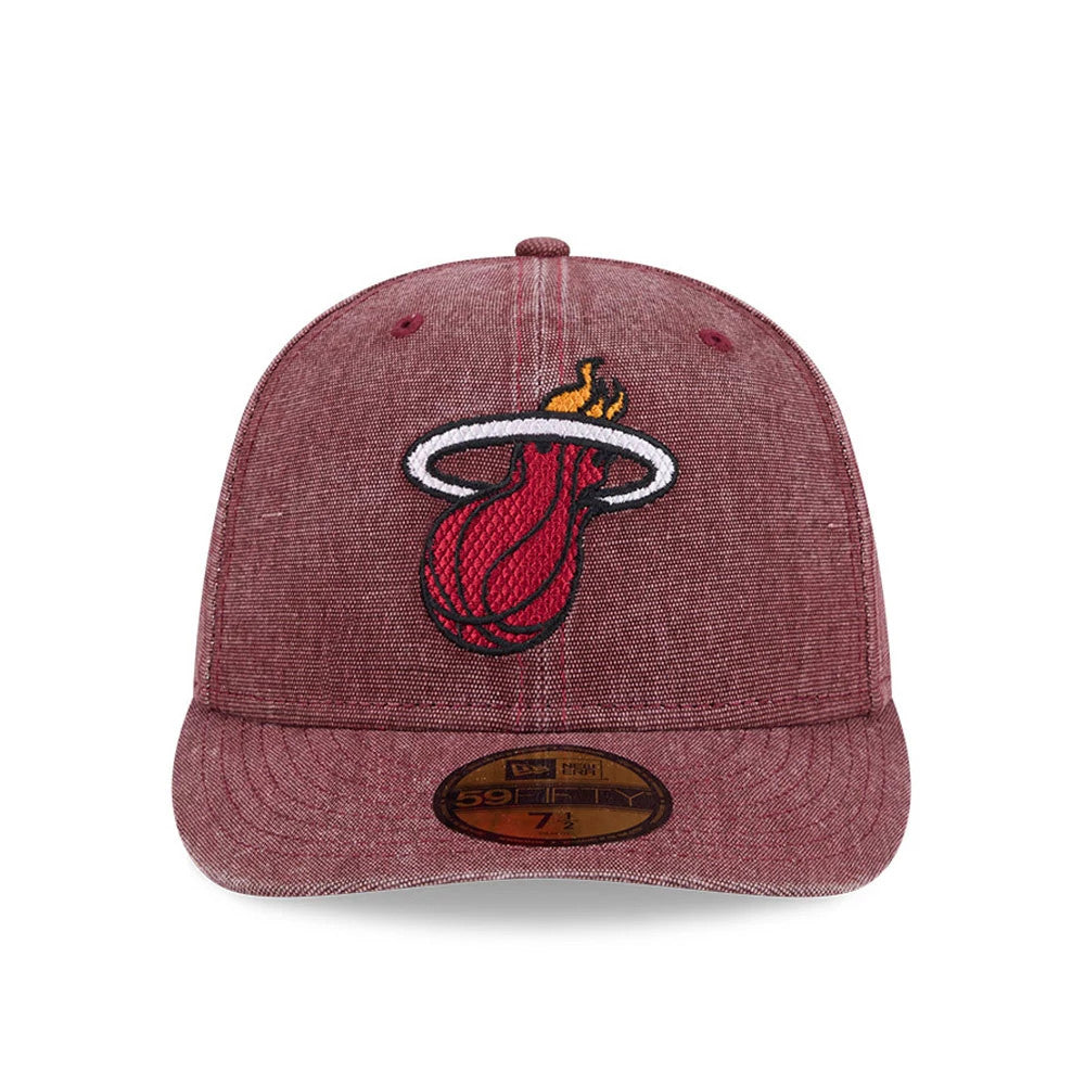 Pictured is this NBA Hardwood Classic Miami Heat 59FIFTY Fitted cap in Red. 3