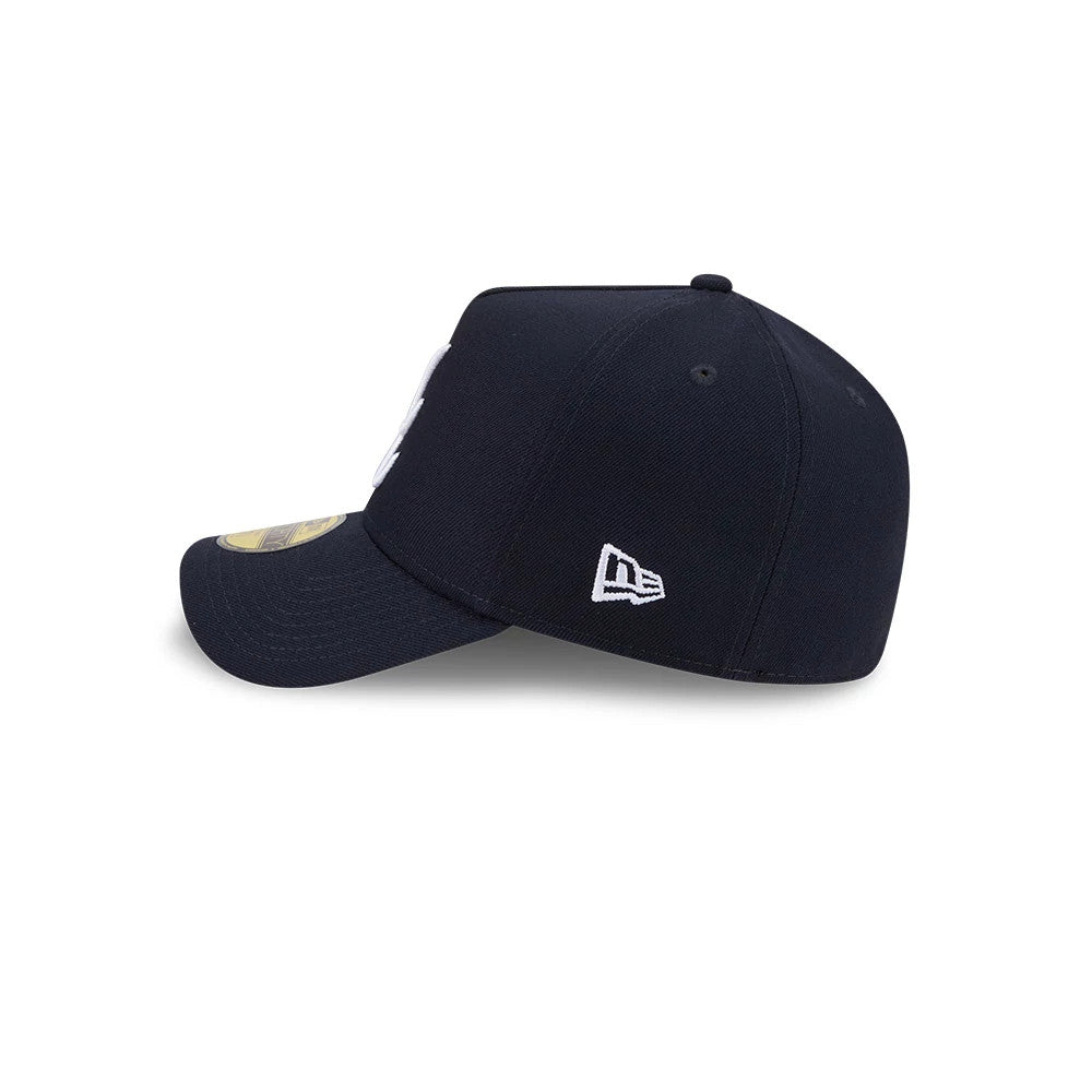 Pictured is this MLB Team Side Atlanta Braves 59FORTY A-Frame Fitted cap in navy. 6