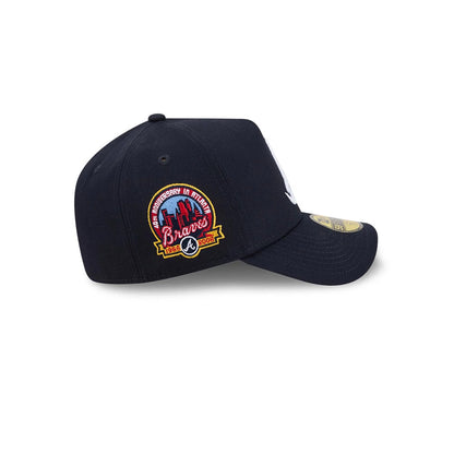Pictured is this MLB Team Side Atlanta Braves 59FORTY A-Frame Fitted cap in navy. 5