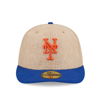 Pictured is this MLB Twine New York Mets 59FIFTY Fitted cap in blue. 3