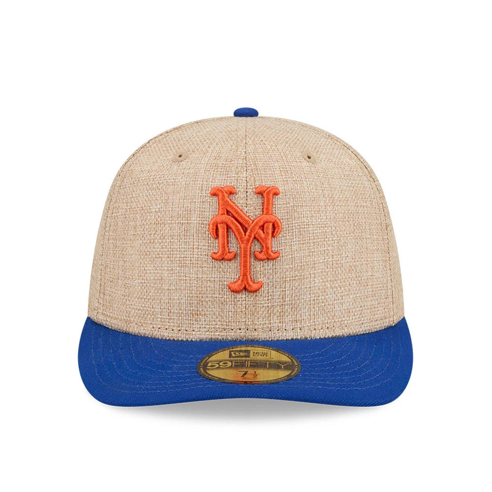 Pictured is this MLB Twine New York Mets 59FIFTY Fitted cap in blue. 3