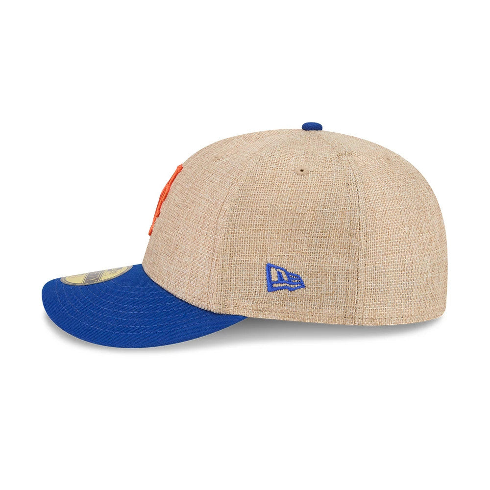 Pictured is this MLB Twine New York Mets 59FIFTY Fitted cap in blue. 5