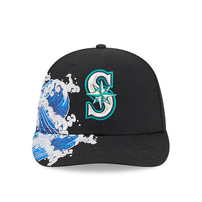 Pictured is this MLB Vissurf Seattle Mariners 9FIFTY Snapback cap in black. 3