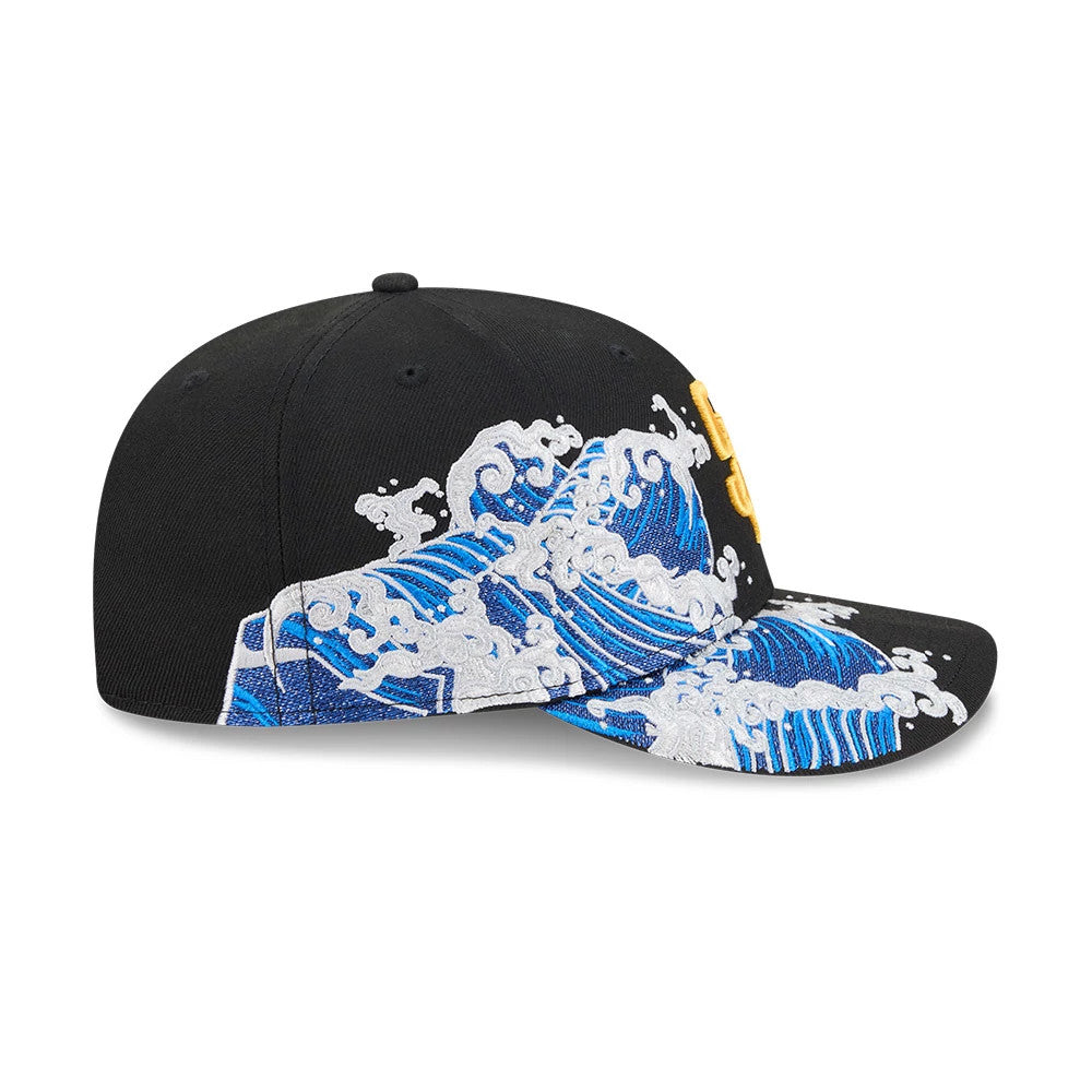 Pictured is this MLB Vissurf San Diego Padres 9FIFTY Snapback cap in black. 5