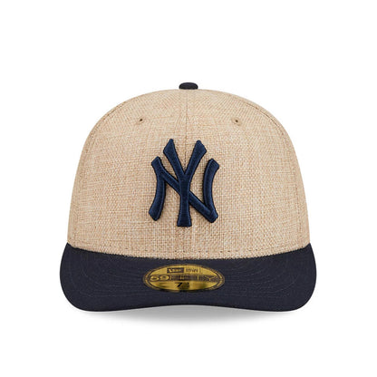 Pictured is this MLB Twine New York Yankees 59FIFTY Fitted cap in navy. 3