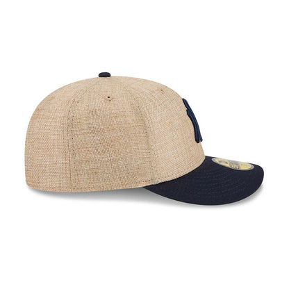 Pictured is this MLB Twine New York Yankees 59FIFTY Fitted cap in navy. 6
