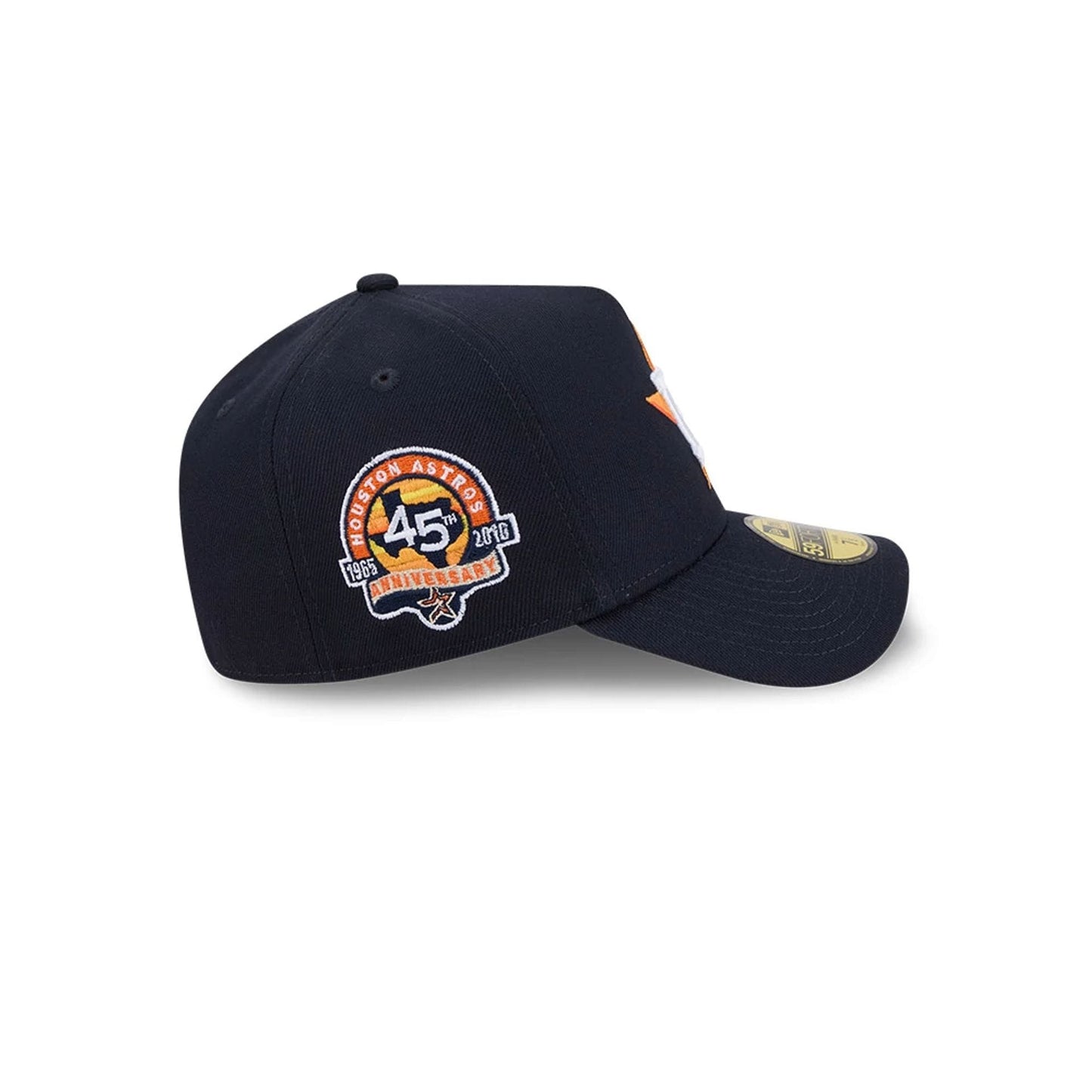 Pictured is this MLB Team Side Houston Astros 59FORTY A-Frame Fitted cap in navy. 5