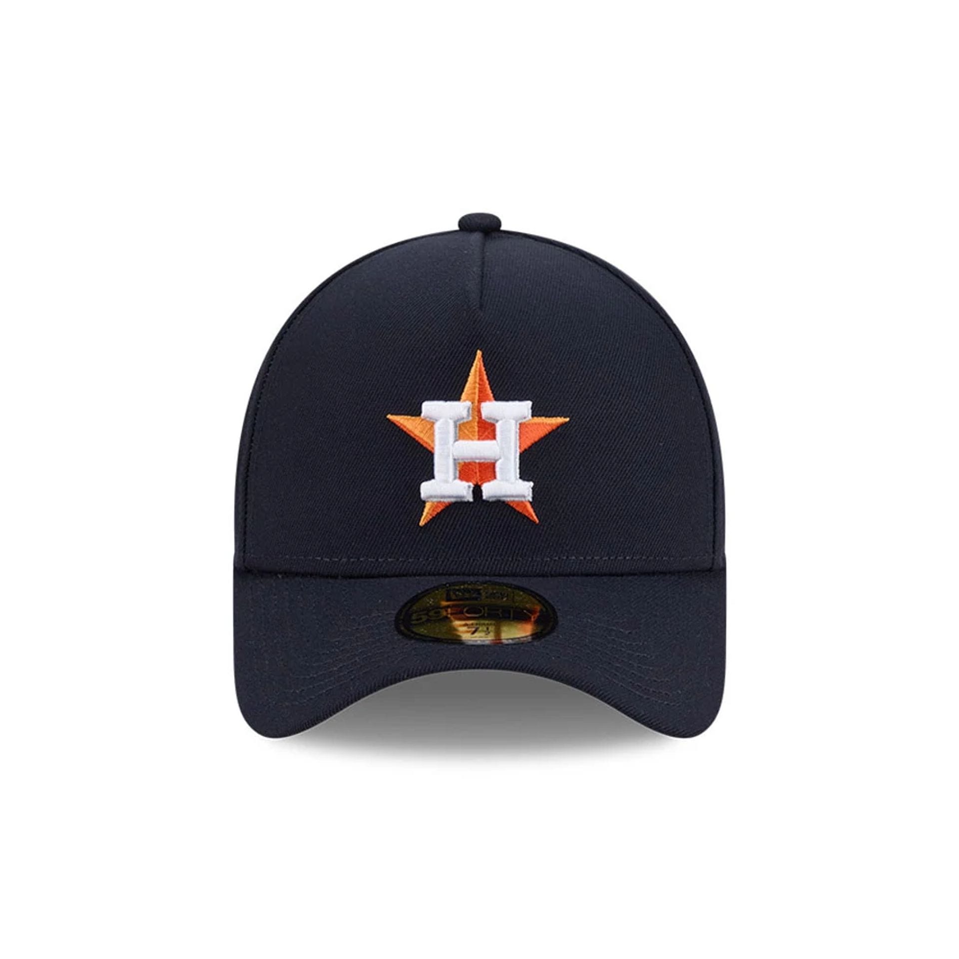 Pictured is this MLB Team Side Houston Astros 59FORTY A-Frame Fitted cap in navy. 3