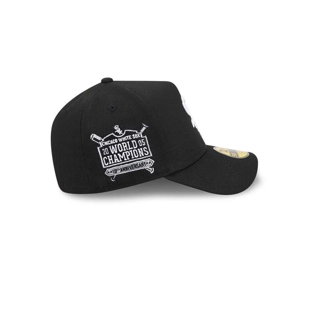 Pictured is this MLB Team Side Chicago White Sox 59FORTY A-Frame Fitted cap in black. 5