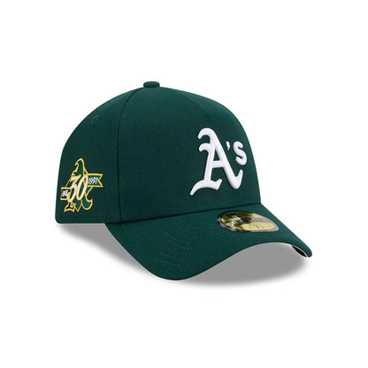 Pictured is this MLB Team Side Athletics 59FORTY A-Frame Fitted cap in dark green. 1