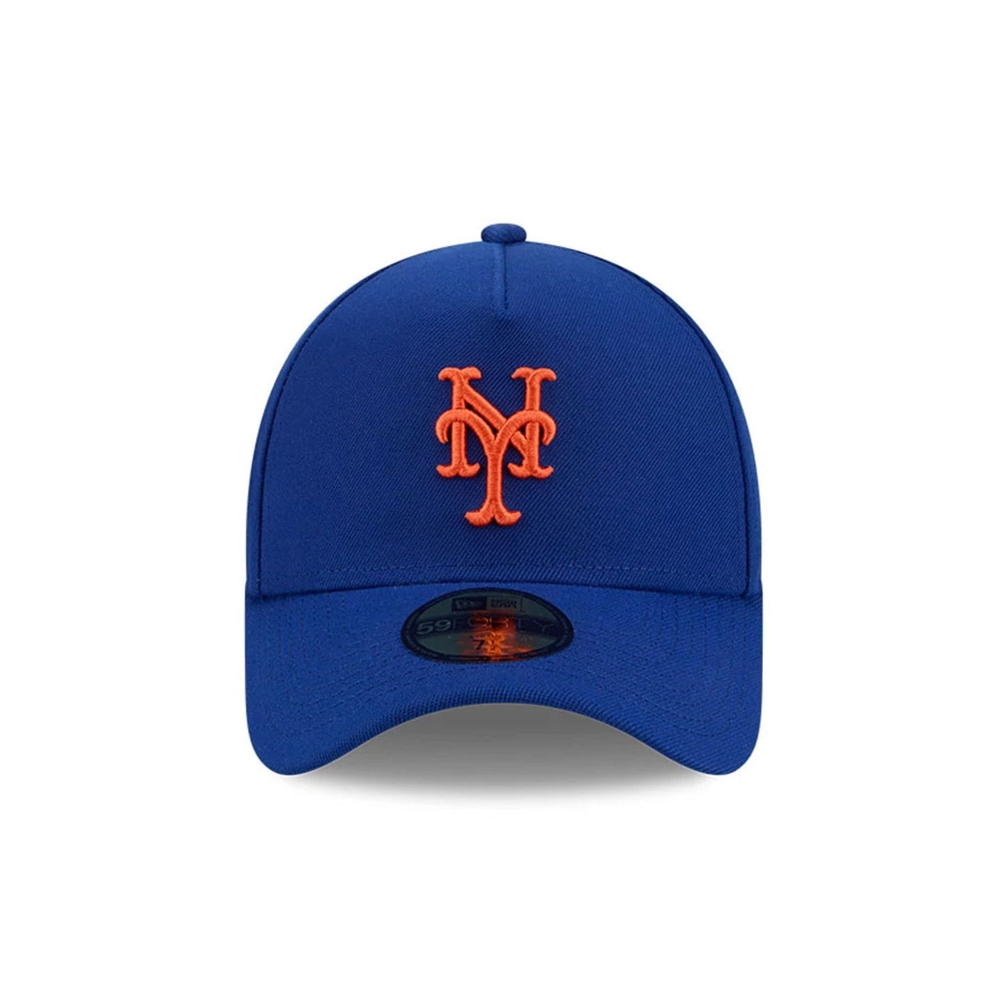 Pictured is this MLB Team Side New York Mets 59FORTY A-Frame Fitted cap in blue. 3