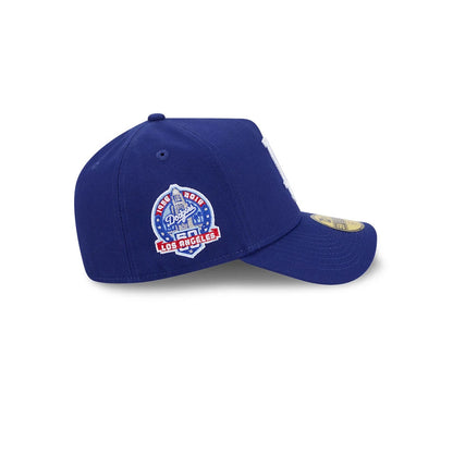 Pictured is this MLB Team Side LA Dodgers 59FORTY A-Frame Fitted cap in dark blue. 5