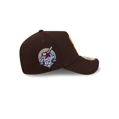 Pictured is this MLB Team Side San Diego Padres 59FORTY A-Frame Fitted cap in dark brown. 7