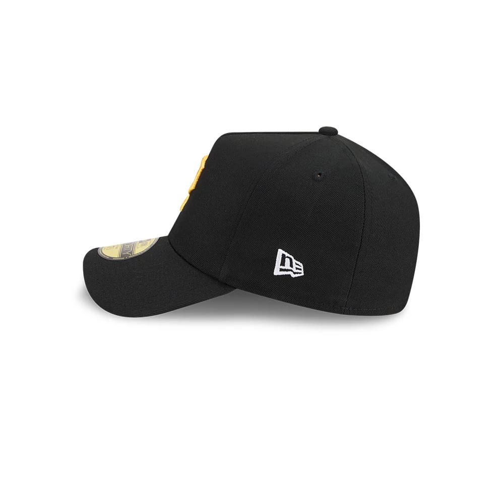 Pictured is this MLB Team Side Pittsburgh Pirates 59FORTY A-Frame Fitted cap in black. 5
