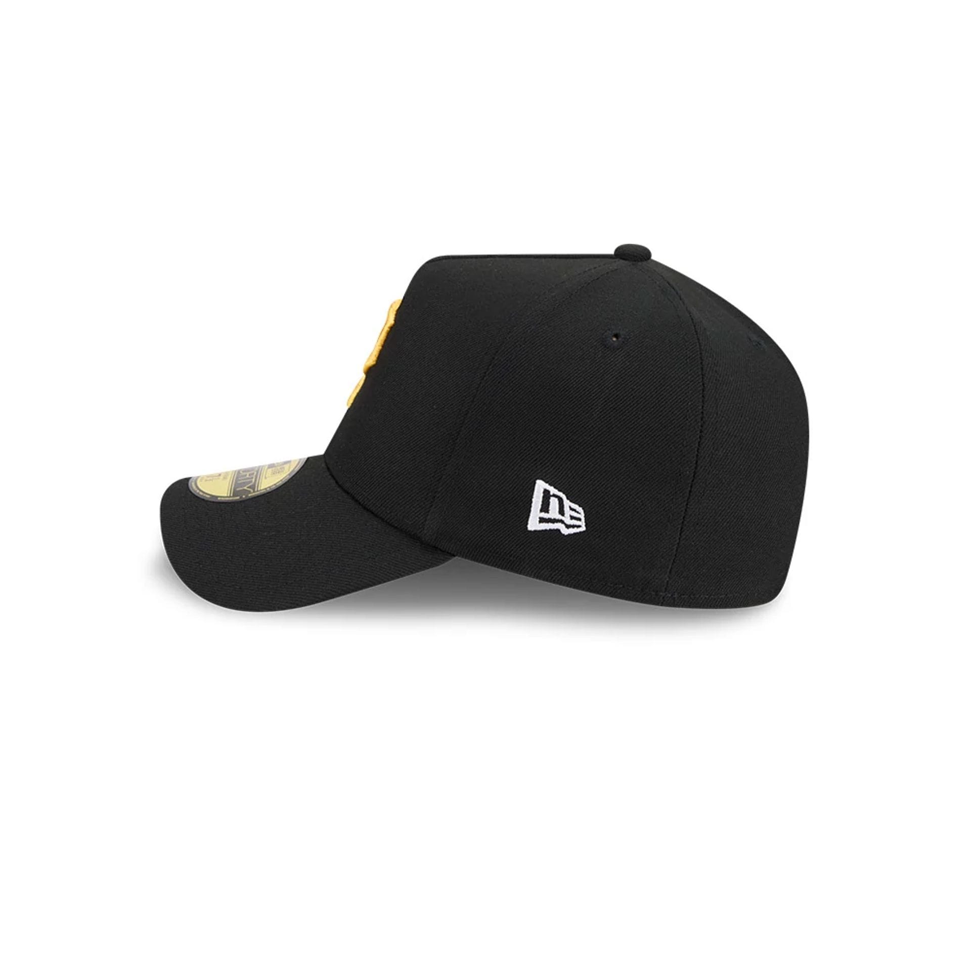 Pictured is this MLB Team Side Pittsburgh Pirates 59FORTY A-Frame Fitted cap in black. 5