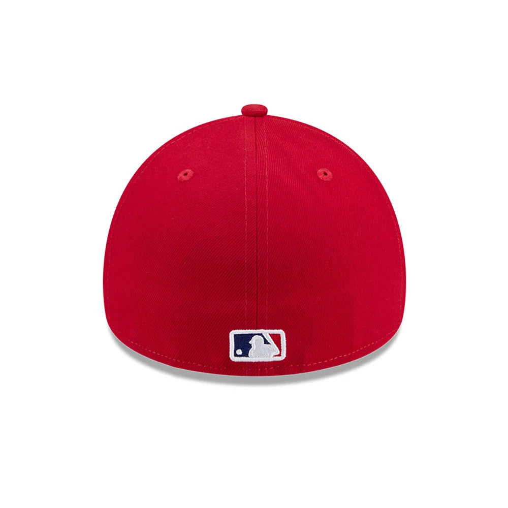 Pictured is this MLB Team Side Philadelphia Phillies 59FORTY A-Frame Fitted cap in red. 6