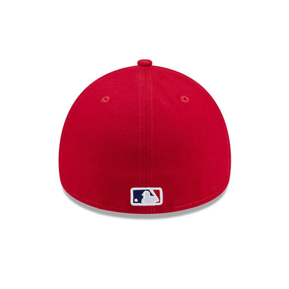 Pictured is this MLB Team Side Philadelphia Phillies 59FORTY A-Frame Fitted cap in red. 6