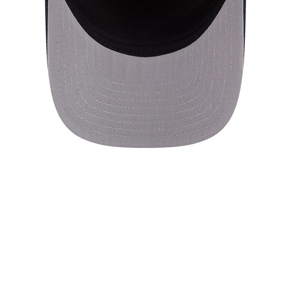 Pictured is this MLB Grained Detroit Tigers 9FIFTY A-Frame Snapback cap in navy. 2