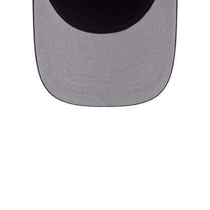 Pictured is this MLB Grained LA Dodgers 9FIFTY A-Frame Snapback cap in dark blue. 2