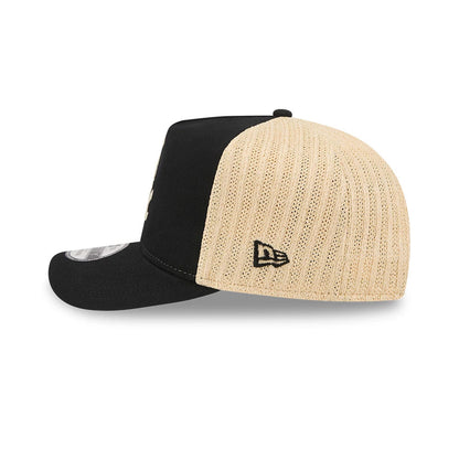 Pictured is this MLB Grained Chicago White Sox 9FIFTY A-Frame Snapback cap in black. 5