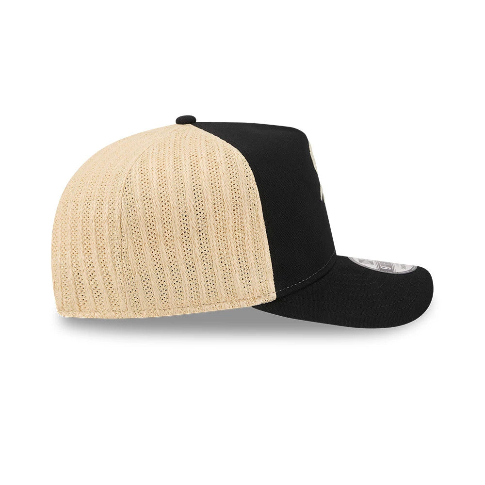 Pictured is this MLB Grained Chicago White Sox 9FIFTY A-Frame Snapback cap in black. 6