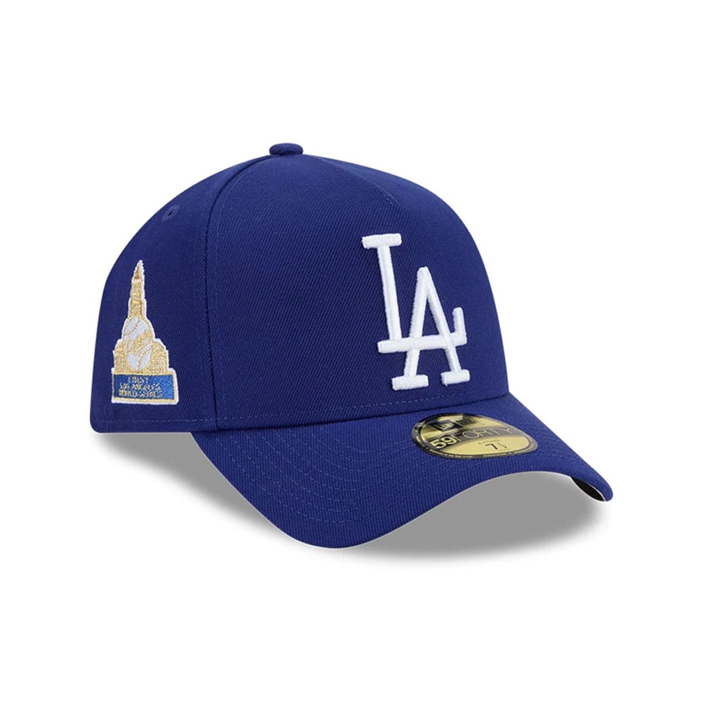 Pictured is this MLB Team Side LA Dodgers 59FORTY A-Frame Fitted cap in black. 1