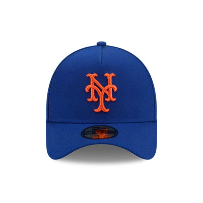 Pictured is this MLB Team Side New York Mets 59FORTY A-Frame Fitted cap in blue. 3