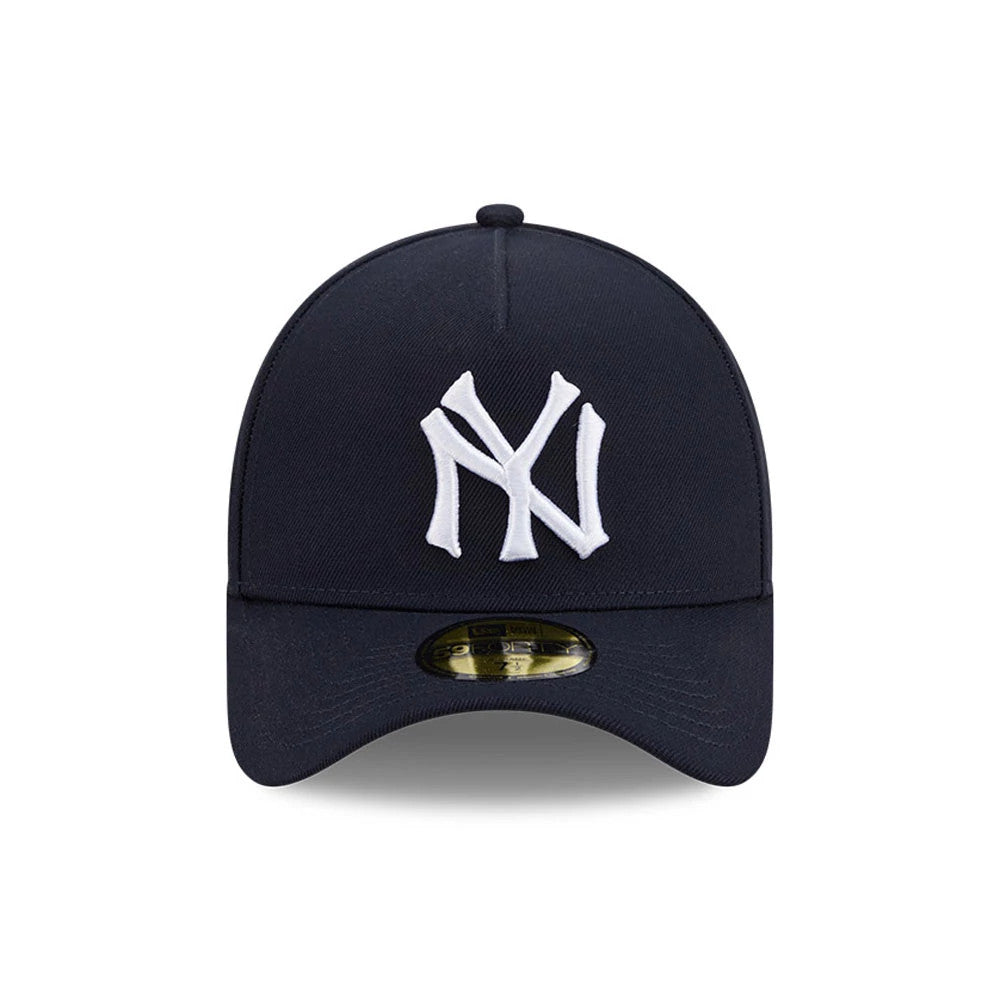 Pictured is this MLB Team Side New York Yankees 59FORTY A-Frame Fitted cap in navy. 3