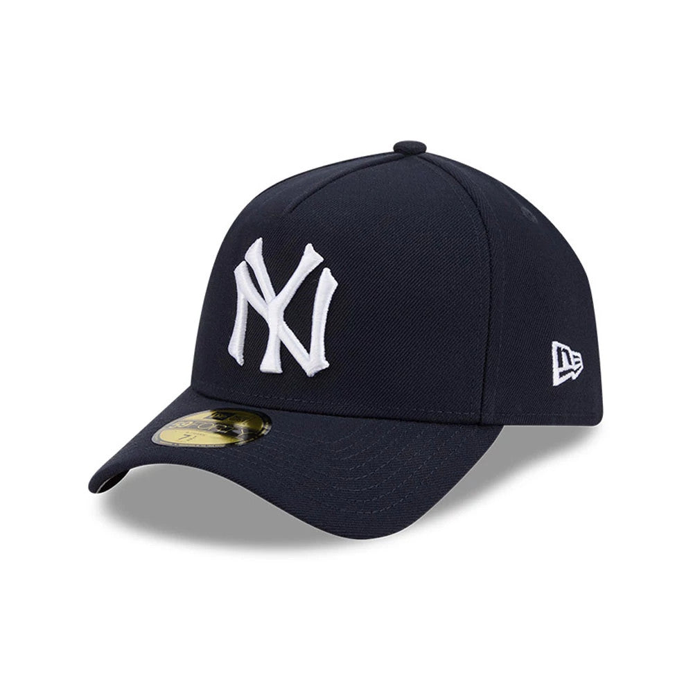 Pictured is this MLB Team Side New York Yankees 59FORTY A-Frame Fitted cap in navy. 4