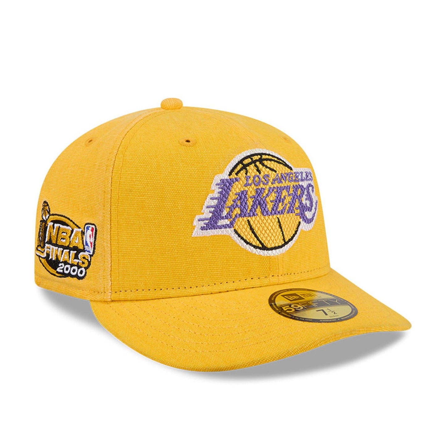 Pictured is this NBA Hardwood Classic LA Lakers 59FIFTY Fitted cap in Yellow. 1