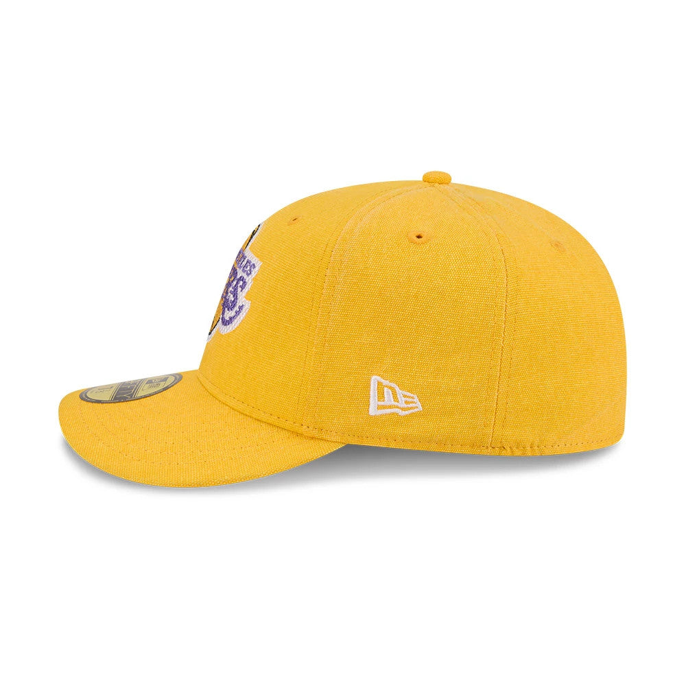 Pictured is this NBA Hardwood Classic LA Lakers 59FIFTY Fitted cap in Yellow. 6
