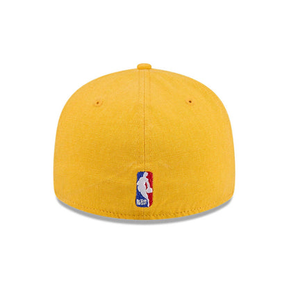 Pictured is this NBA Hardwood Classic LA Lakers 59FIFTY Fitted cap in Yellow. 7