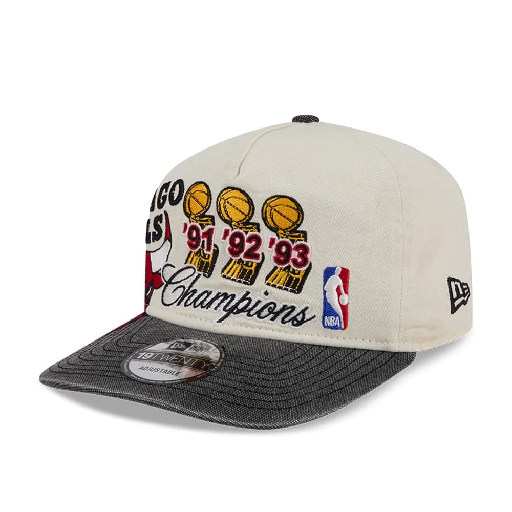 Pictured is this NBA Hardwood Classic Chicago Bulls 19TWENTY cap in Cream. 4