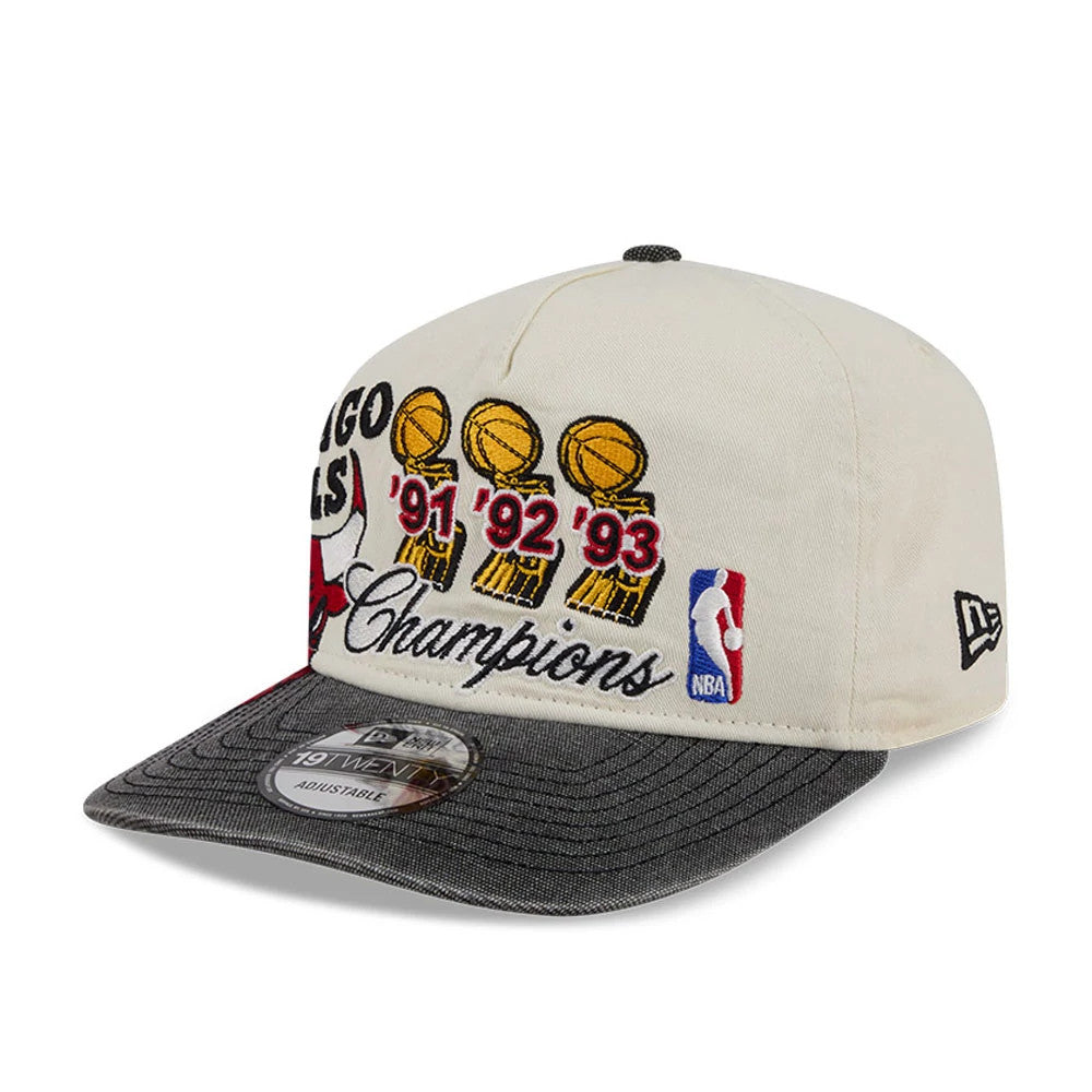 Pictured is this NBA Hardwood Classic Chicago Bulls 19TWENTY cap in Cream. 4
