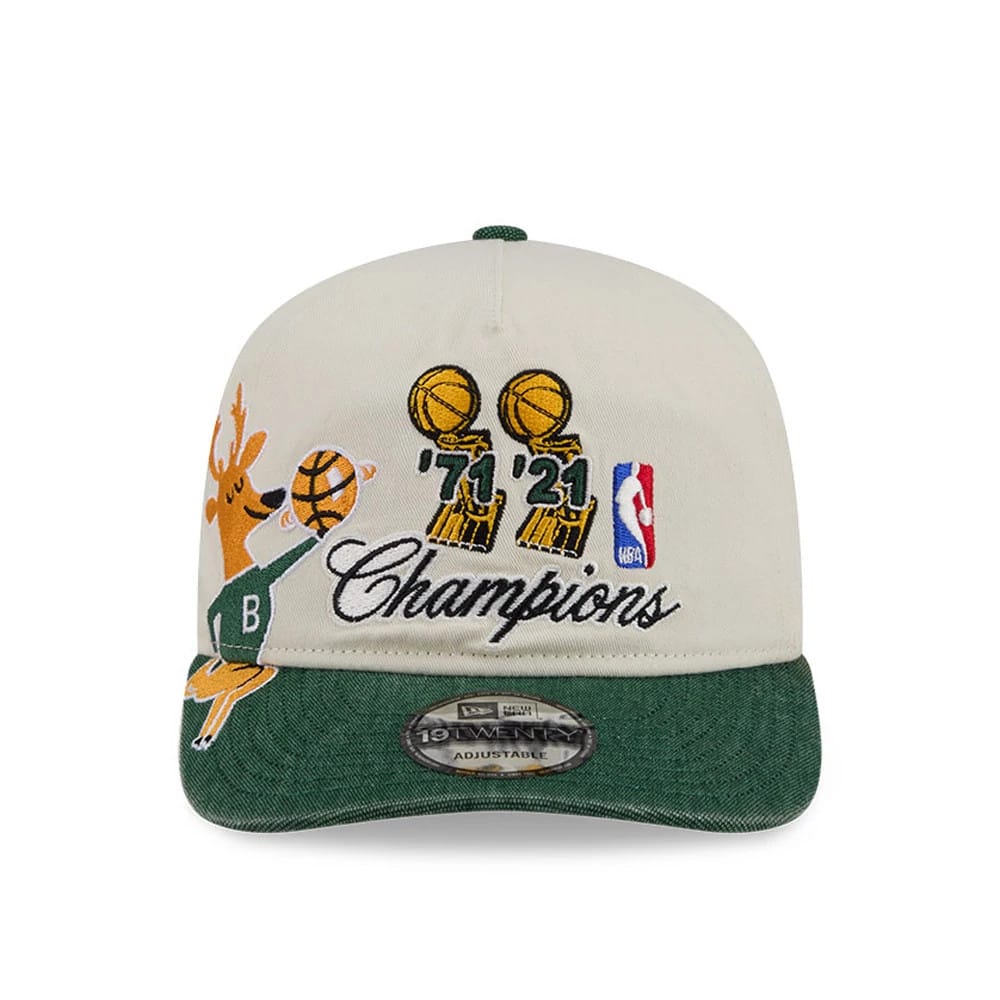 Pictured is this NBA Hardwood Classic Milwaukee Bucks 19TWENTY cap in green. 3