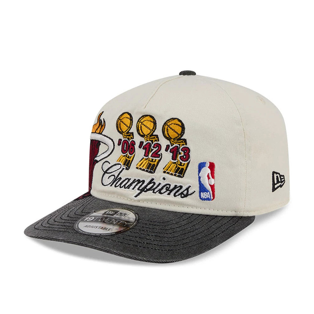 Pictured is this NBA Hardwood Classic Miami Heat 19TWENTY cap in Cream. 4