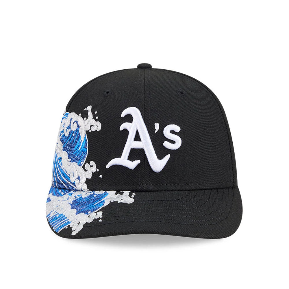 Pictured is this MLB Vissurf Athletics 9FIFTY Snapback cap in black. 3