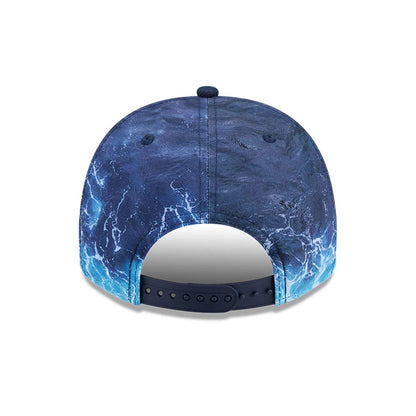 Pictured is this MLB Deep Water LA Dodgers 9FIFTY A-Frame Snapback cap in Blue. 7