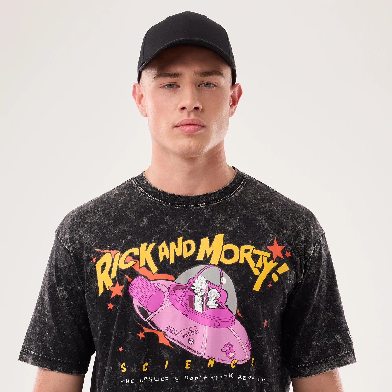 The model is wearing this Rick And Morty Science T-Shirt in black. 3