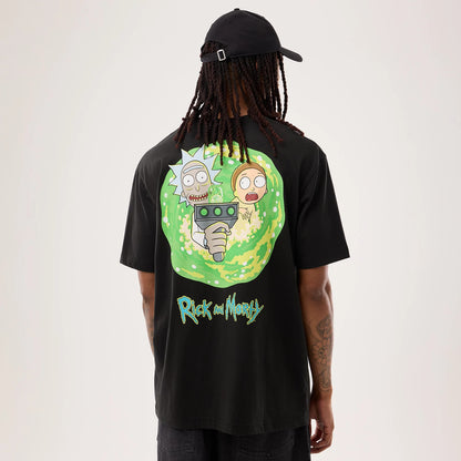 The model is wearing this Rick And Morty Portal Gun T-Shirt in black. 2