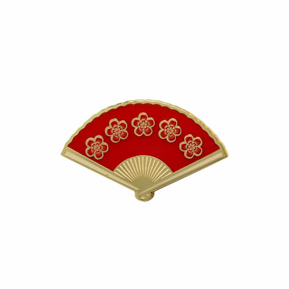 Pictured is this New Era Lunar New Year Fan Pin Badge in gold. 1