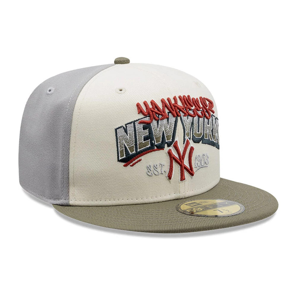 Pictured is this MLB Tagged New York Yankees 59FIFTY Fitted cap in grey. 4