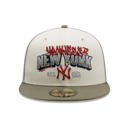 Pictured is this MLB Tagged New York Yankees 59FIFTY Fitted cap in grey. 3
