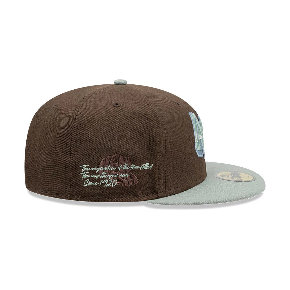 Pictured is this New Era DIY Note 59FIFTY Fitted cap in dark brown. 6
