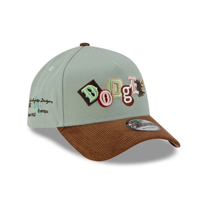 Pictured is this MLB DIY Note LA Dodgers 9FORTY A-Frame cap in green. 1