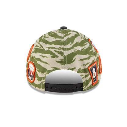 Pictured is this MLB Tiger Camo New York Yankees 9FORTY A-Frame cap in Green. 5