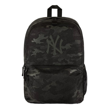 Pictured is this MLB Camo New York Yankees Stadium Backpack in black. 2